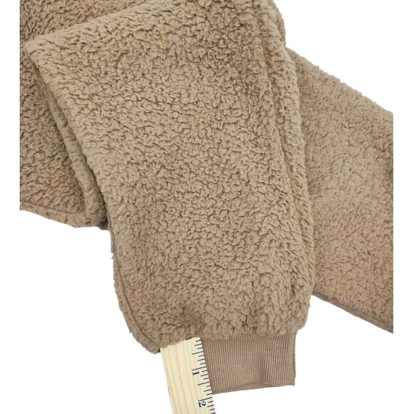 Hippie Rose Junior Sherpa Cozy Joggers Pants Elastic Unisex Size Large Brown New - Picture 10 of 14